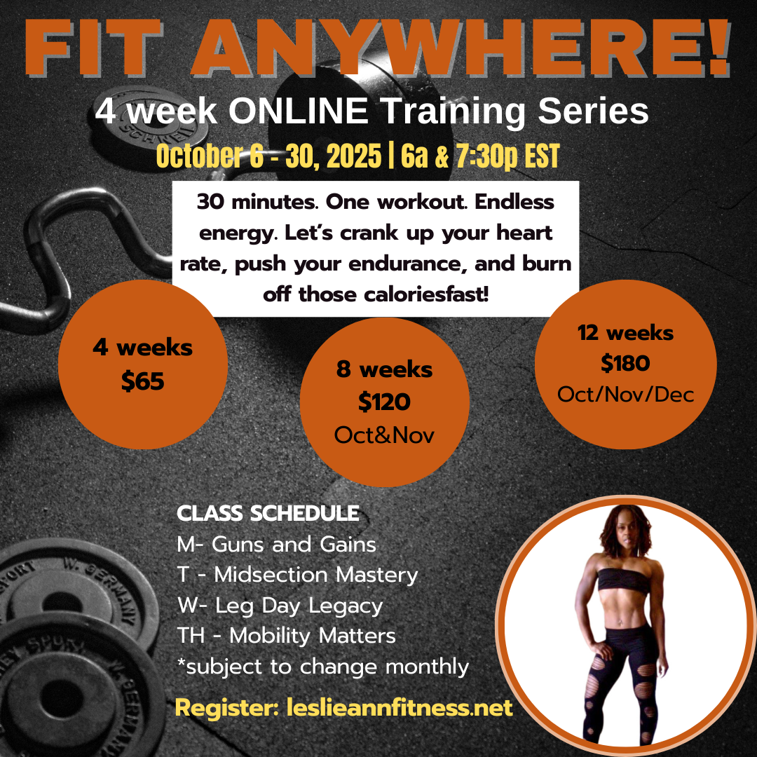 FIT ANYWHERE 4wk Online Training (October, November, December)
